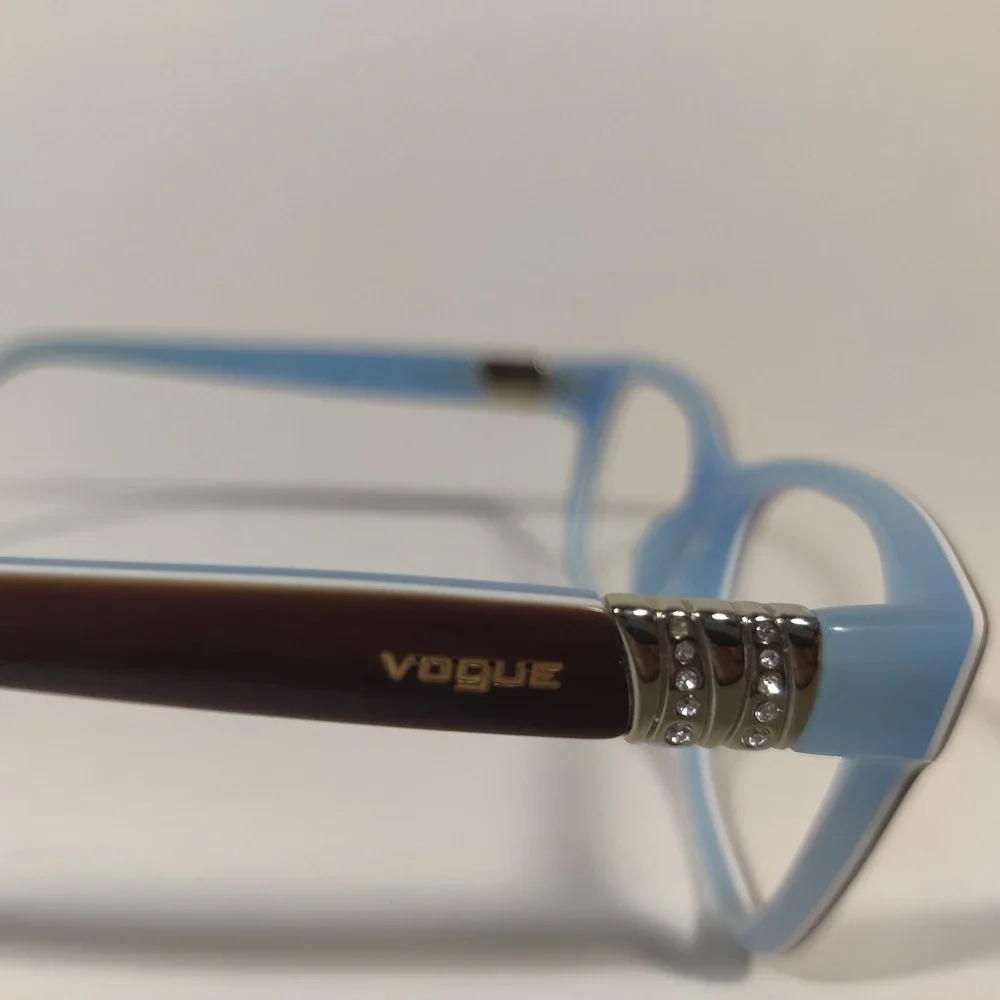 Vogue VO-2765-B Blue / Brown Womens Eyeglasses Frame 53-16-140 - Picture 4 of 9